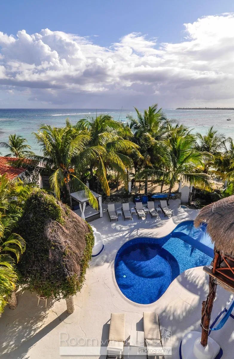 6-Bedroom Beachfront Villa with Private Pool and Commercial Zoning in Akumal Bay