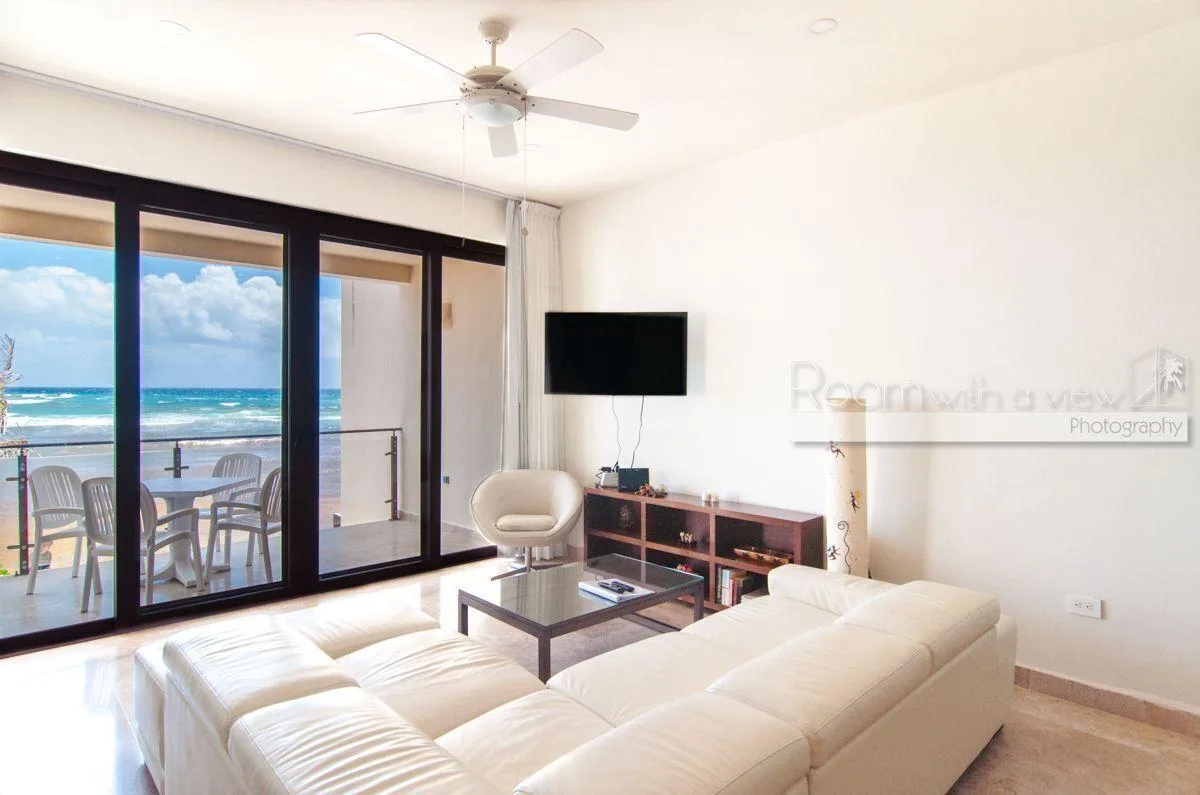 3-Bedroom Beachfront Condo with Ocean Views in North Akumal