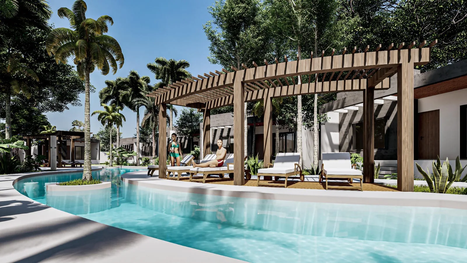 Luxury 3-4 Bedroom Villas with Jungle Garden and Pool in Akumal