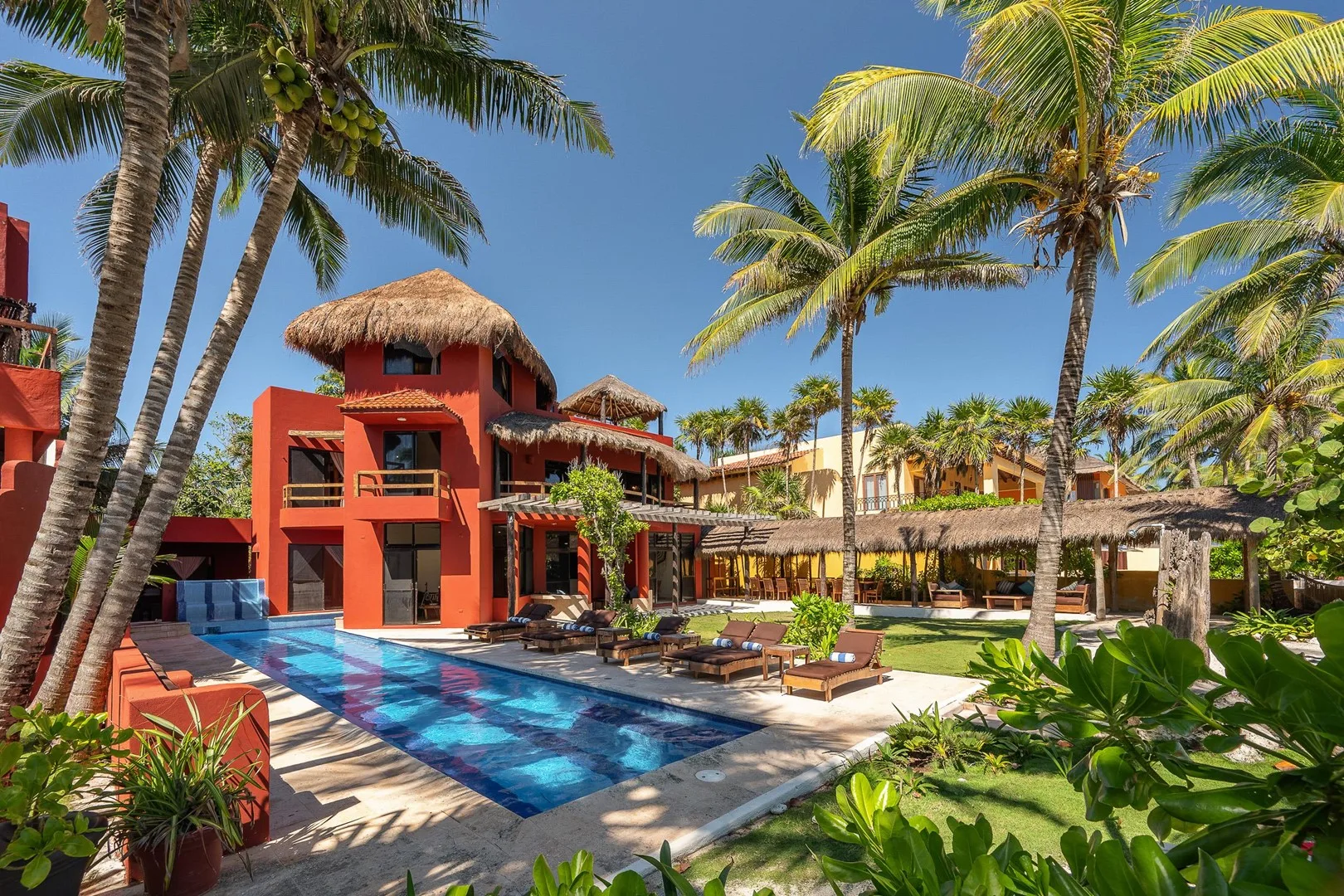 Oceanfront Villa with 8+ Bedrooms, Large Pool, and Rooftop Terrace in Akumal