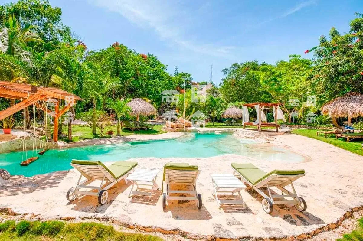 Boutique Eco Hotel for Sale with Natural Pool and Solar Power in Akumal