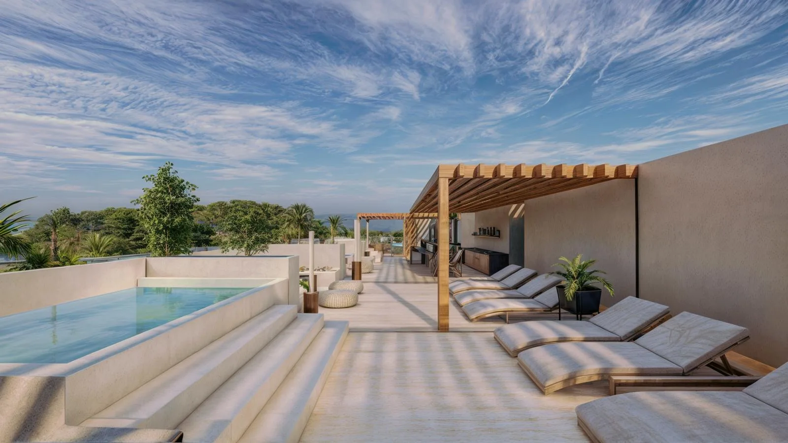 One-Bedroom Condominium with Private Jacuzzi Steps from the Beach in Puerto Morelos