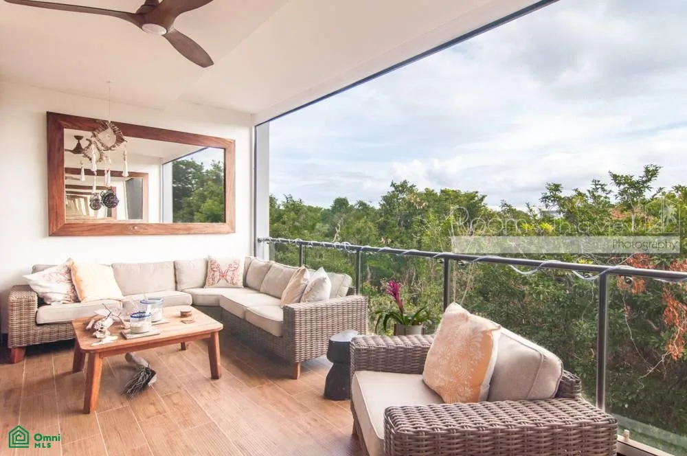 Penthouse with Two Bedrooms, Golf and Jungle Views in Akumal's Tulum Country Club