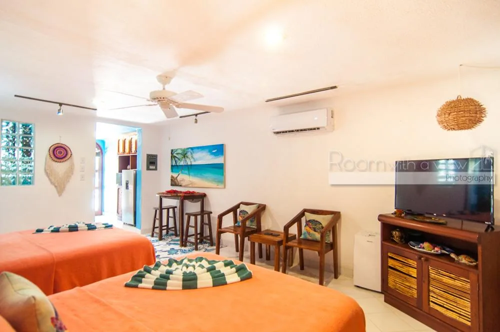 Income-Producing Studio on Half Moon Bay in Akumal, Featuring Beachfront Access and Resort Amenities