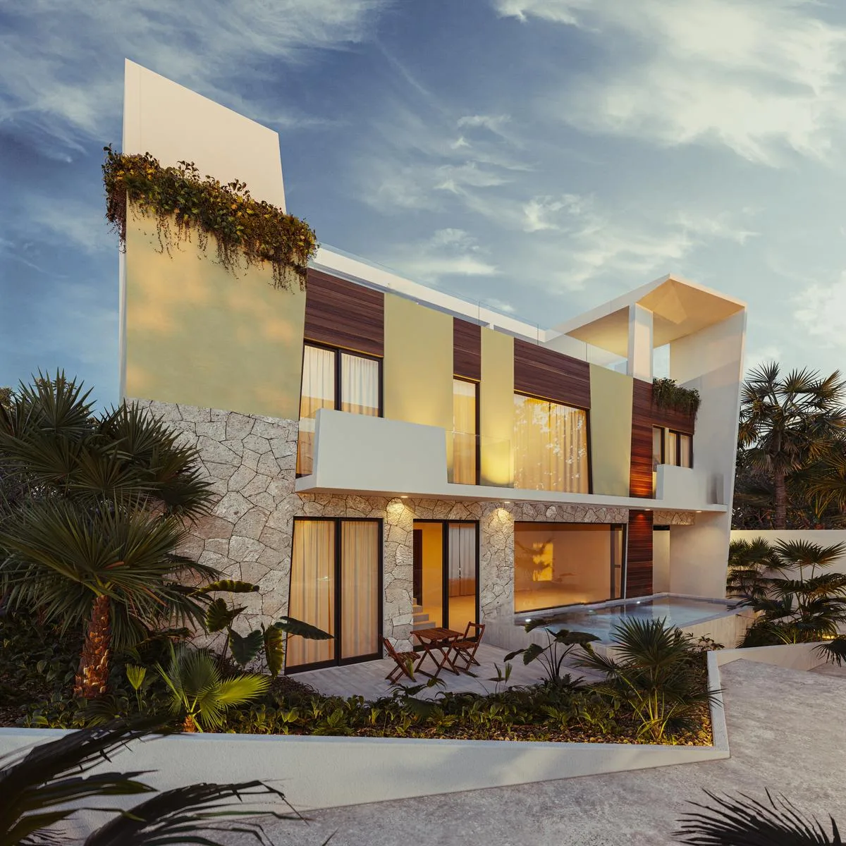 Apartments and Private Residences in the Mayan Jungle with Sea Views and Private Terraces