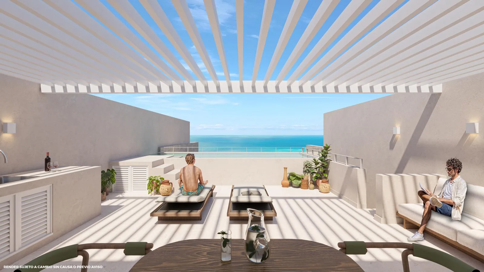 Spacious 117. 6 m² Akumal Apartment with Rooftop Pools and Beach Club Access