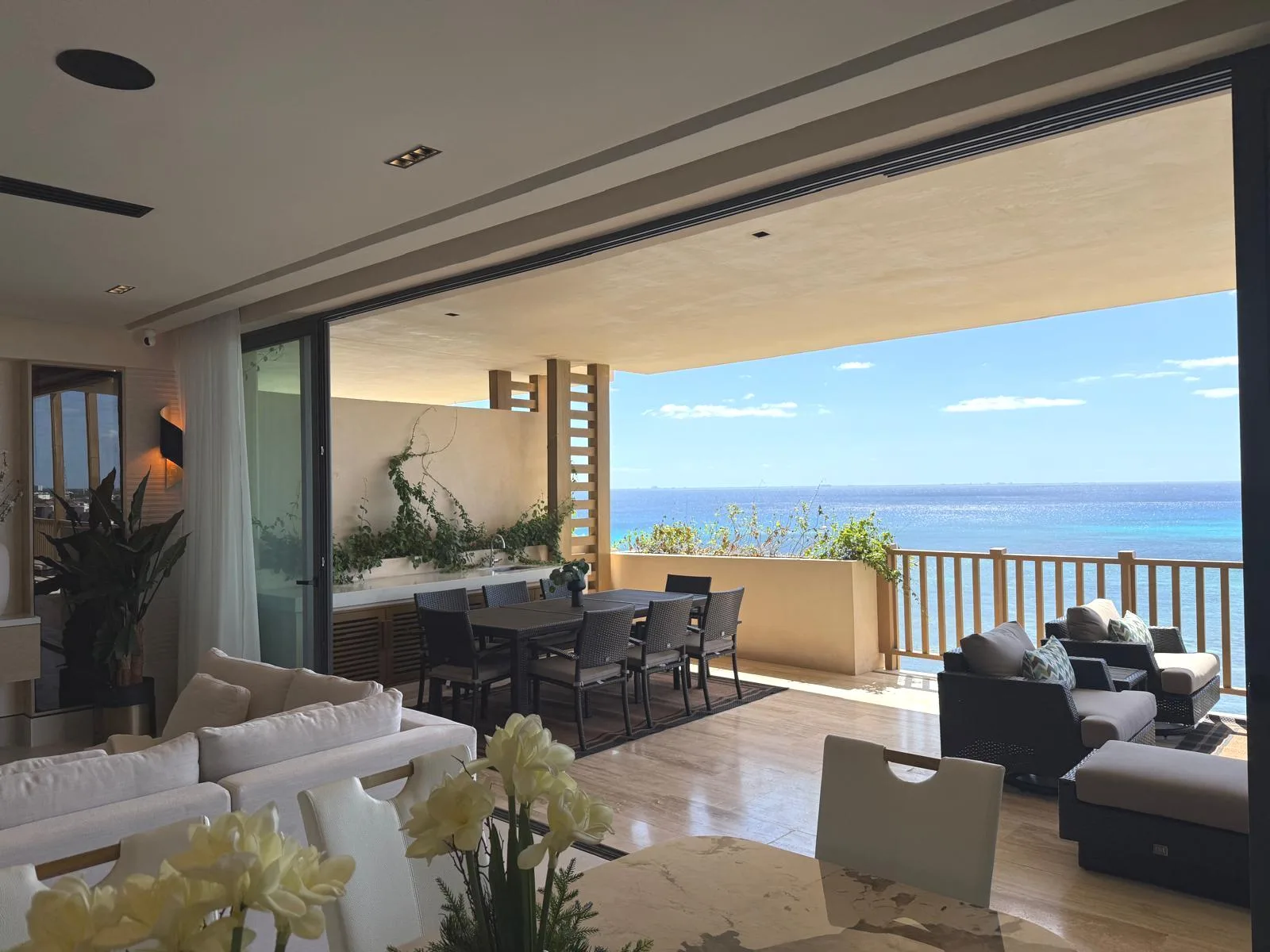 4-Bedroom Oceanfront Condo with Private Elevator in Costa Corasol, Playa del Carmen