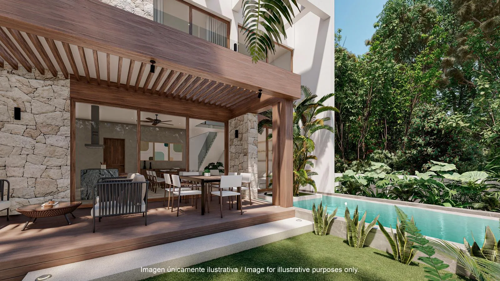 3-Bedroom House with Double-Height Living Room in Country Club, Access to Private Beach Club and Golf Course