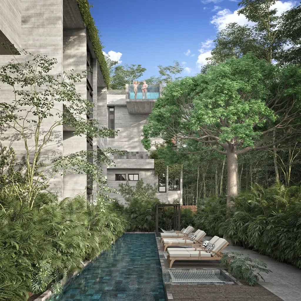 Poolside Penthouse Condo with Luxury Amenities in Tulum Country Club