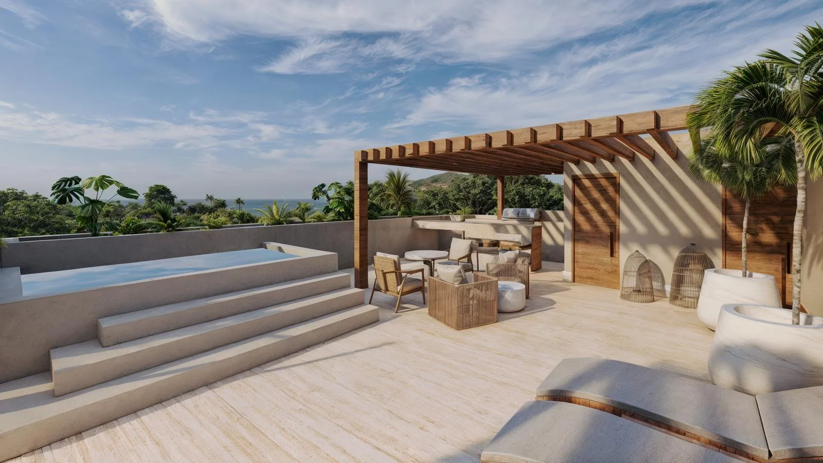 Puerto Morelos Apartment with Private Jacuzzi and Spacious Terrace