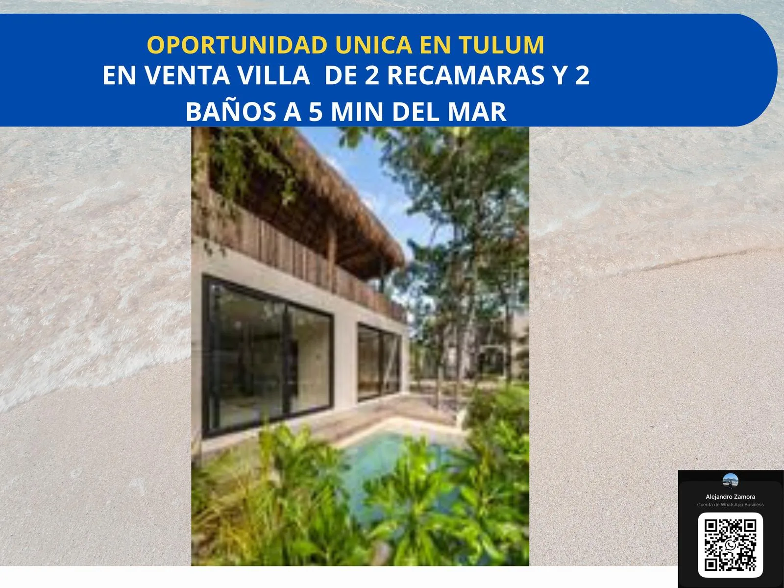 2-Bedroom Villa with Private Pool and Natural Cenote in Akumal Residential Community