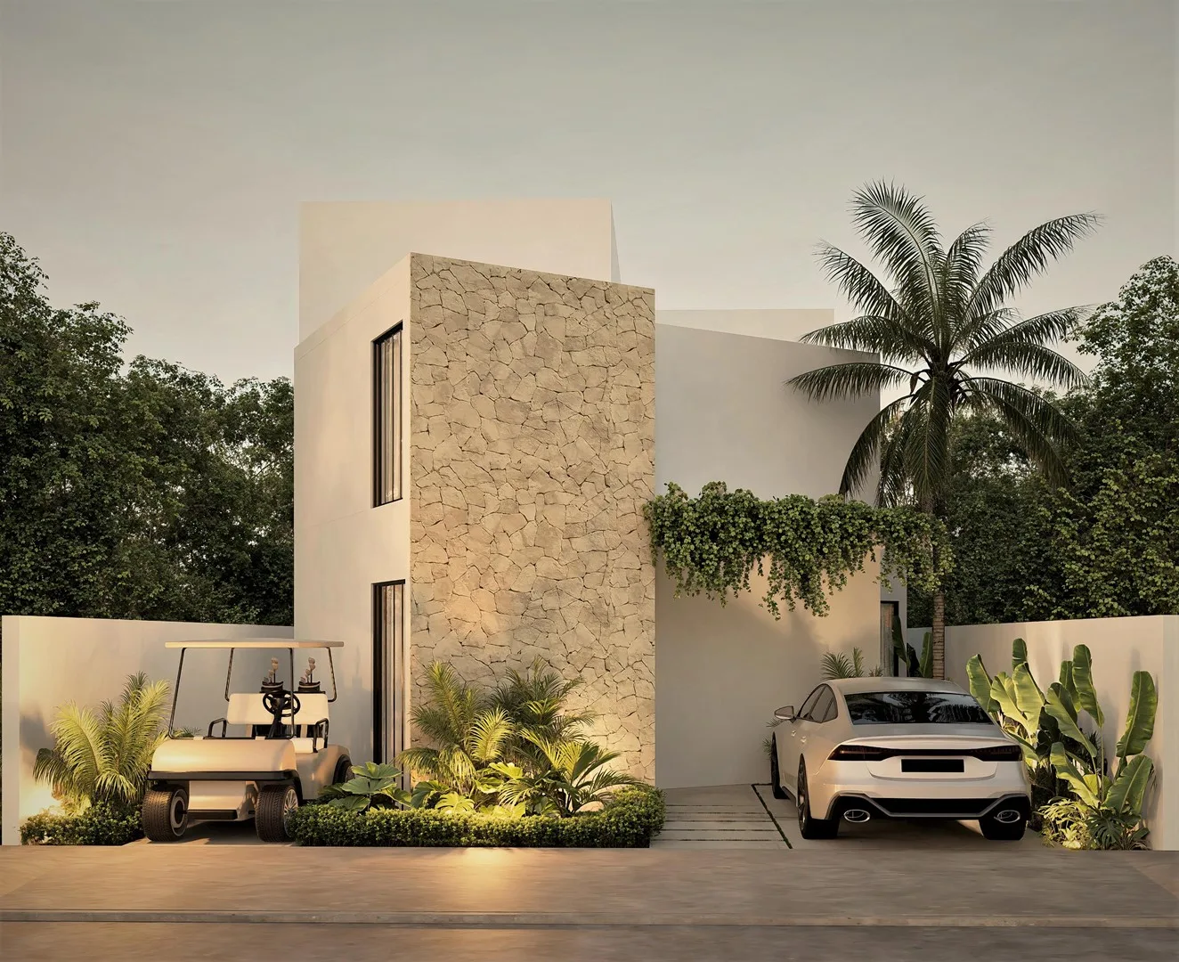3-Bedroom Residence with Private Pool and Double-Height Living Room in Tulum, Riviera Maya