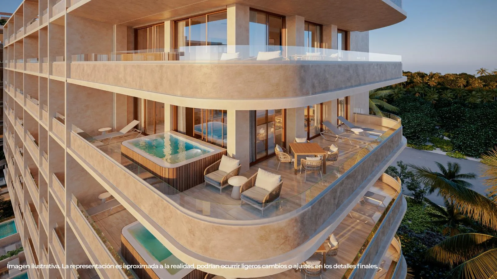 Beachfront Luxury Condos from Lofts to 3-Bedrooms with Private Terraces in Puerto Morelos, Riviera Maya