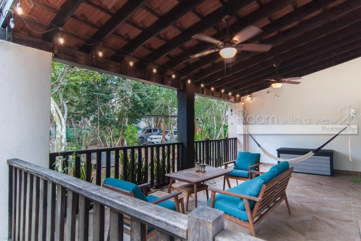 Single-Story Two-Bedroom Home on a Spacious Jungle Lot with Rooftop Access in Akumal