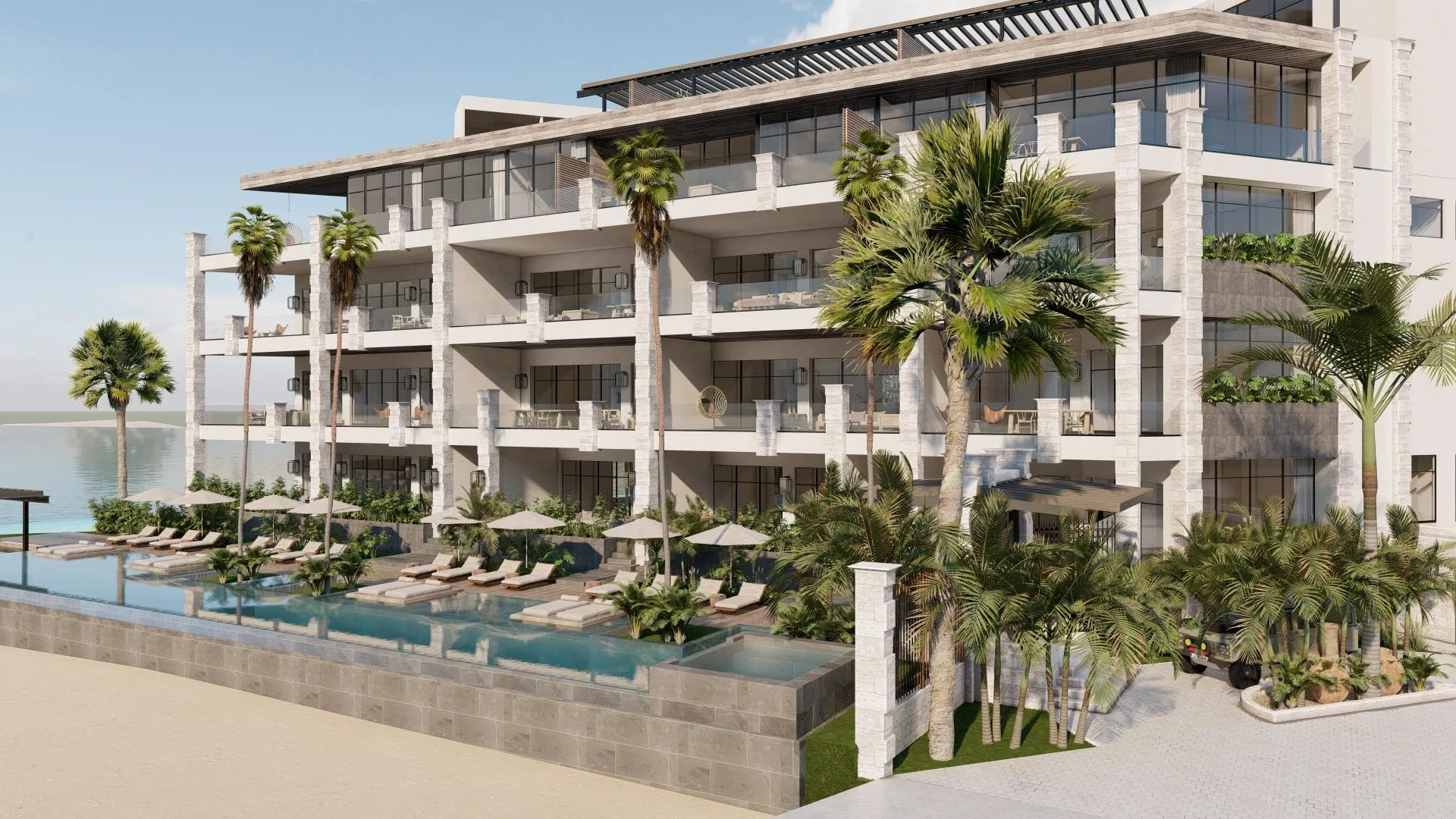 Luxury Three-Bedroom Residence with Panoramic Caribbean Views in Riviera Maya