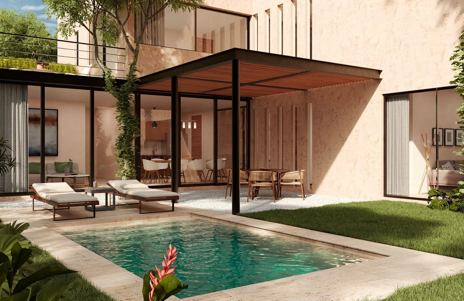 Pre-Construction Modern House with Jungle Views and Extensive Amenities Between Playa del Carmen and Tulum