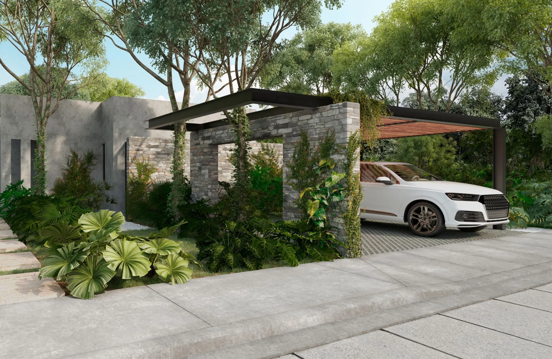 Modern House in Gated Xpu-ha Community with Jungle Views, Private Pool, and Extensive Resort-Style Amenities