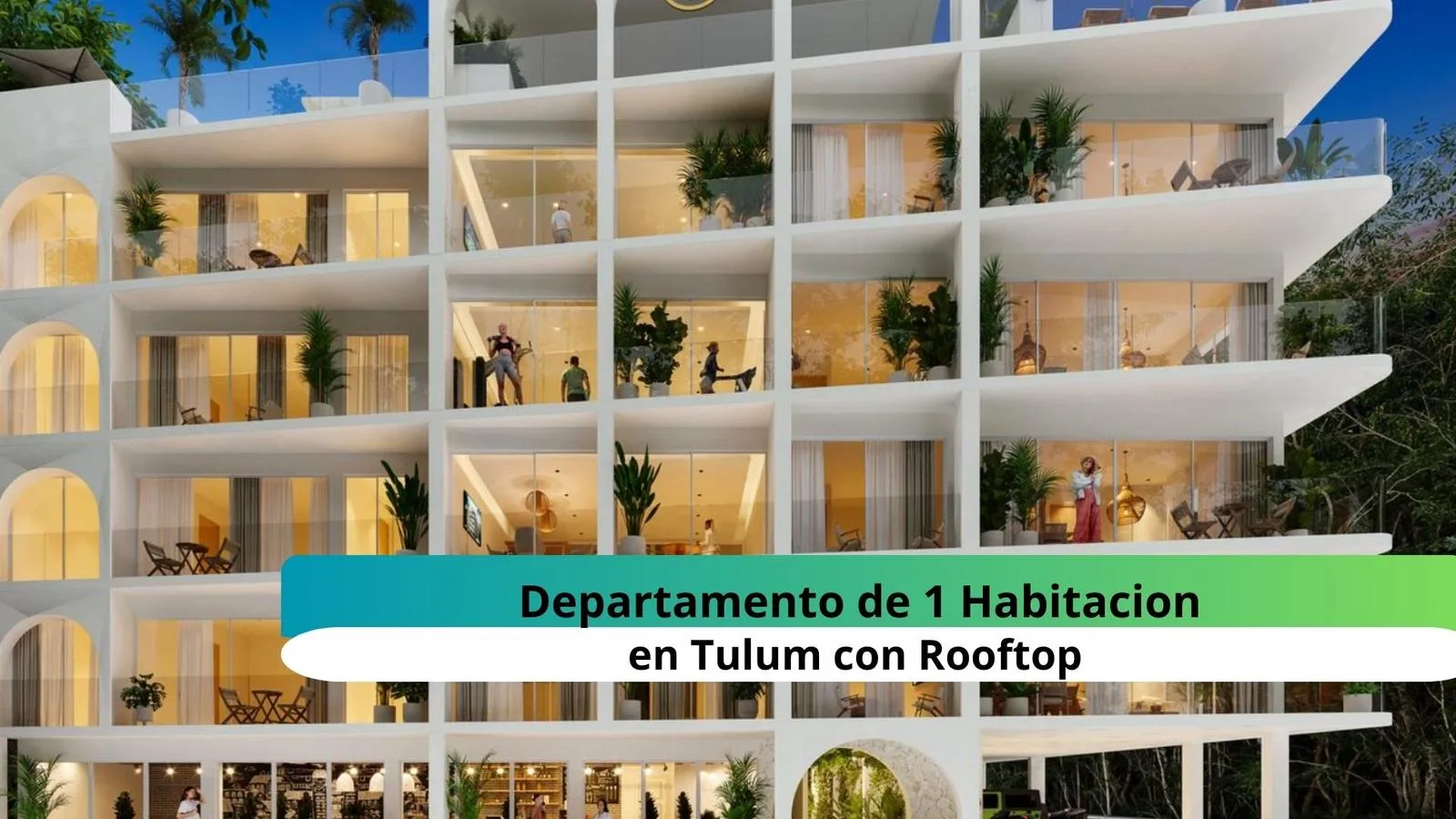 One-Bedroom Apartment with Private Rooftop in Tulum's Region 15