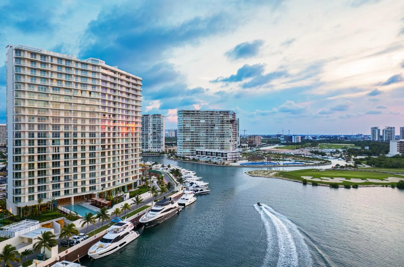 Luxury Residences with 2 to 4 Bedrooms in Prestigious Puerto Cancun Community with Beach Club and Marina Access