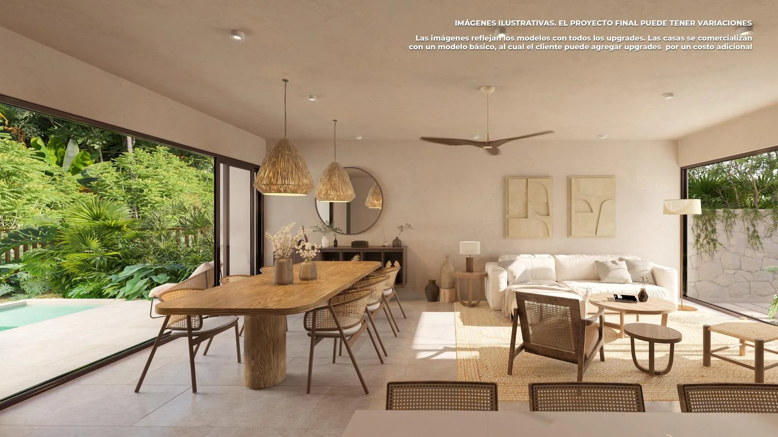 Modern Two-Bedroom House with Private Garden in Akumal, Tulum's Natural Reserve