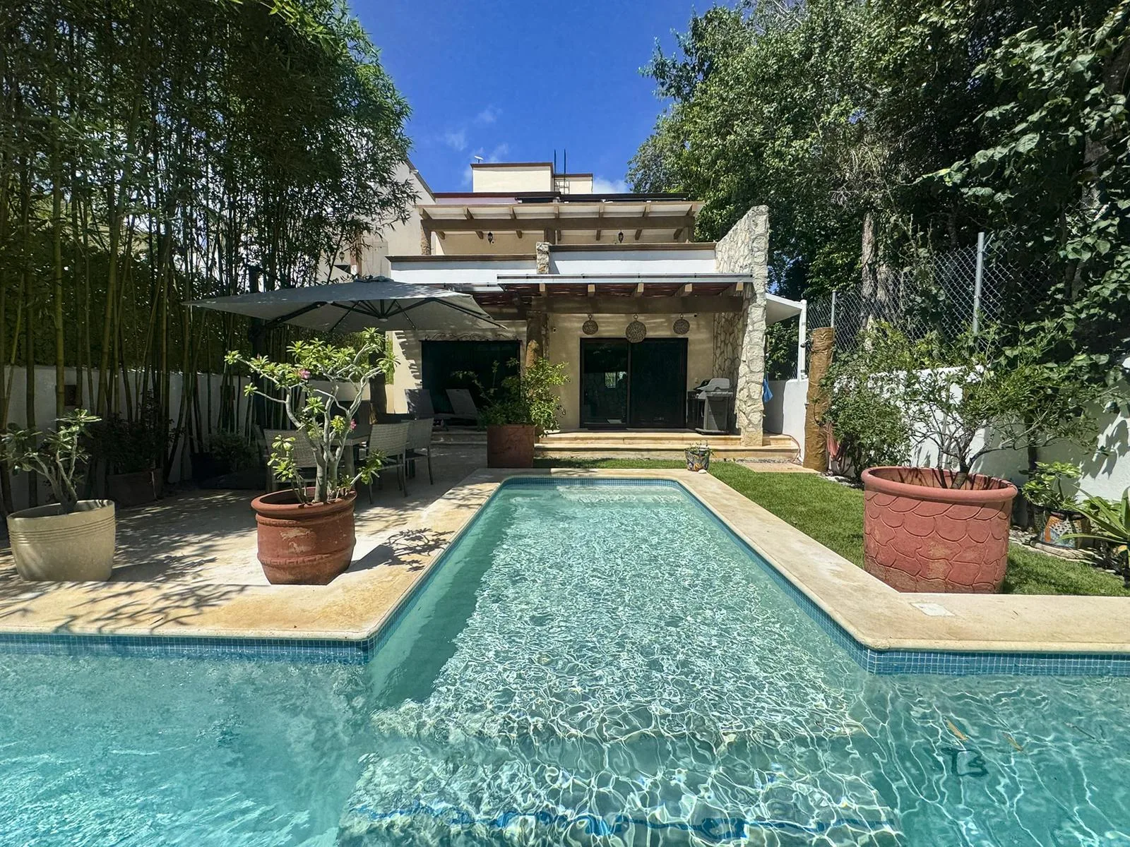 Hacienda-Style 3-Bedroom Home with Private Pool in El Cielo, Playa del Carmen