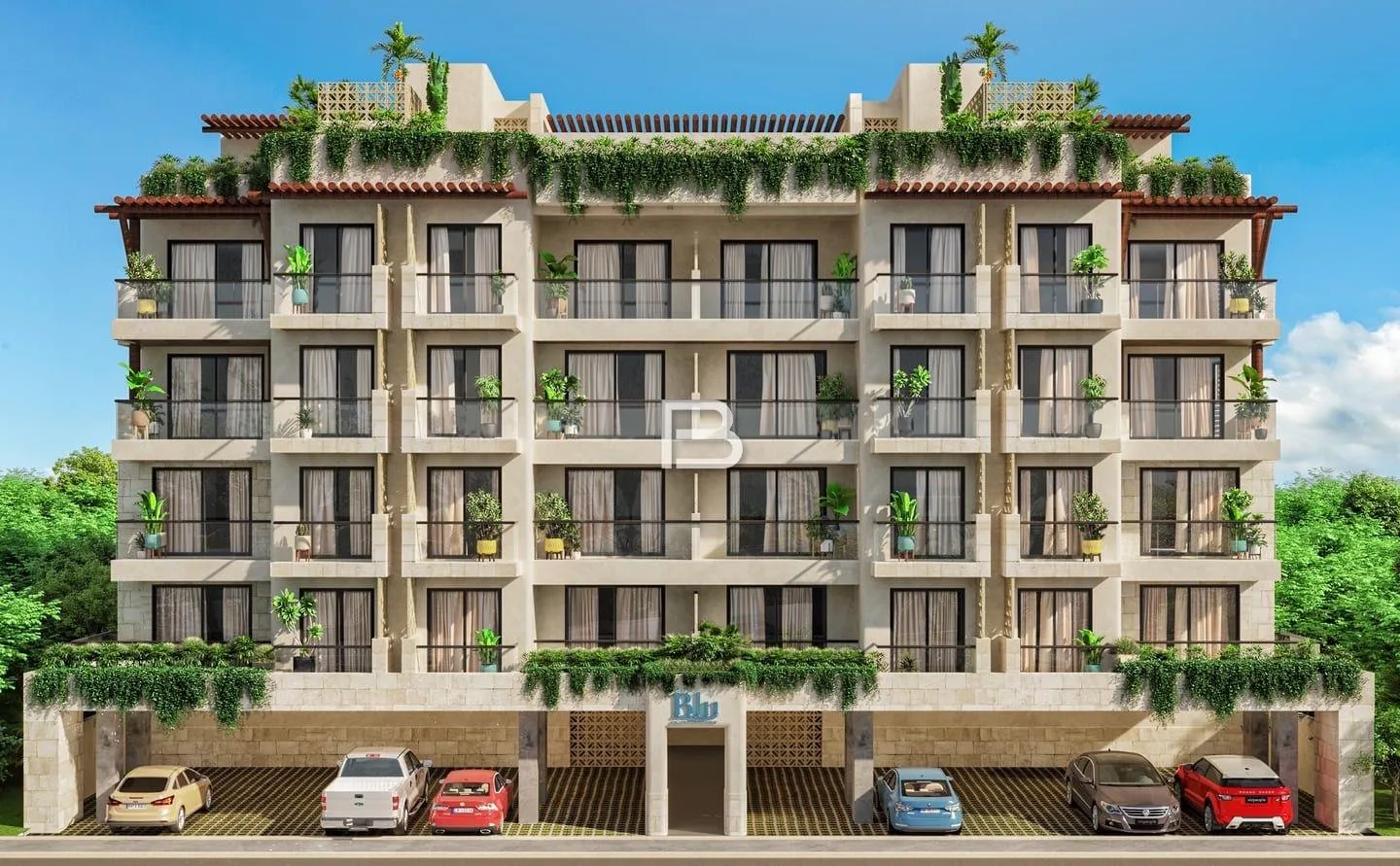 One-Bedroom Condo with Two Terraces and Sea Views in the Heart of Puerto Morelos