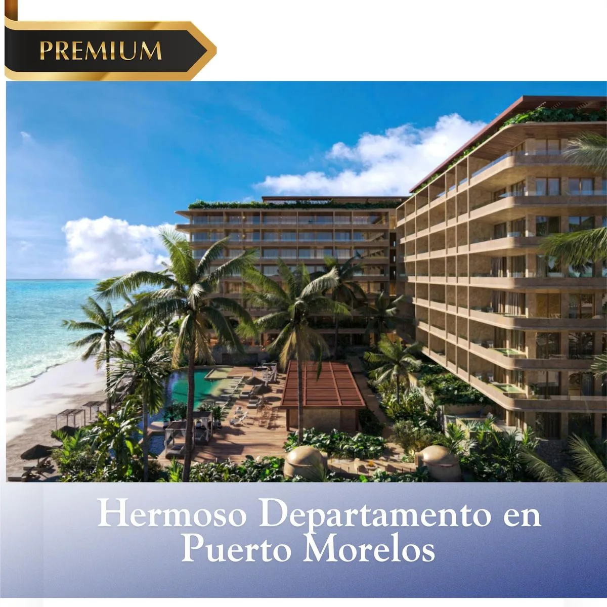 Ocean-View Apartment in Tranquil Puerto Morelos, Riviera Maya