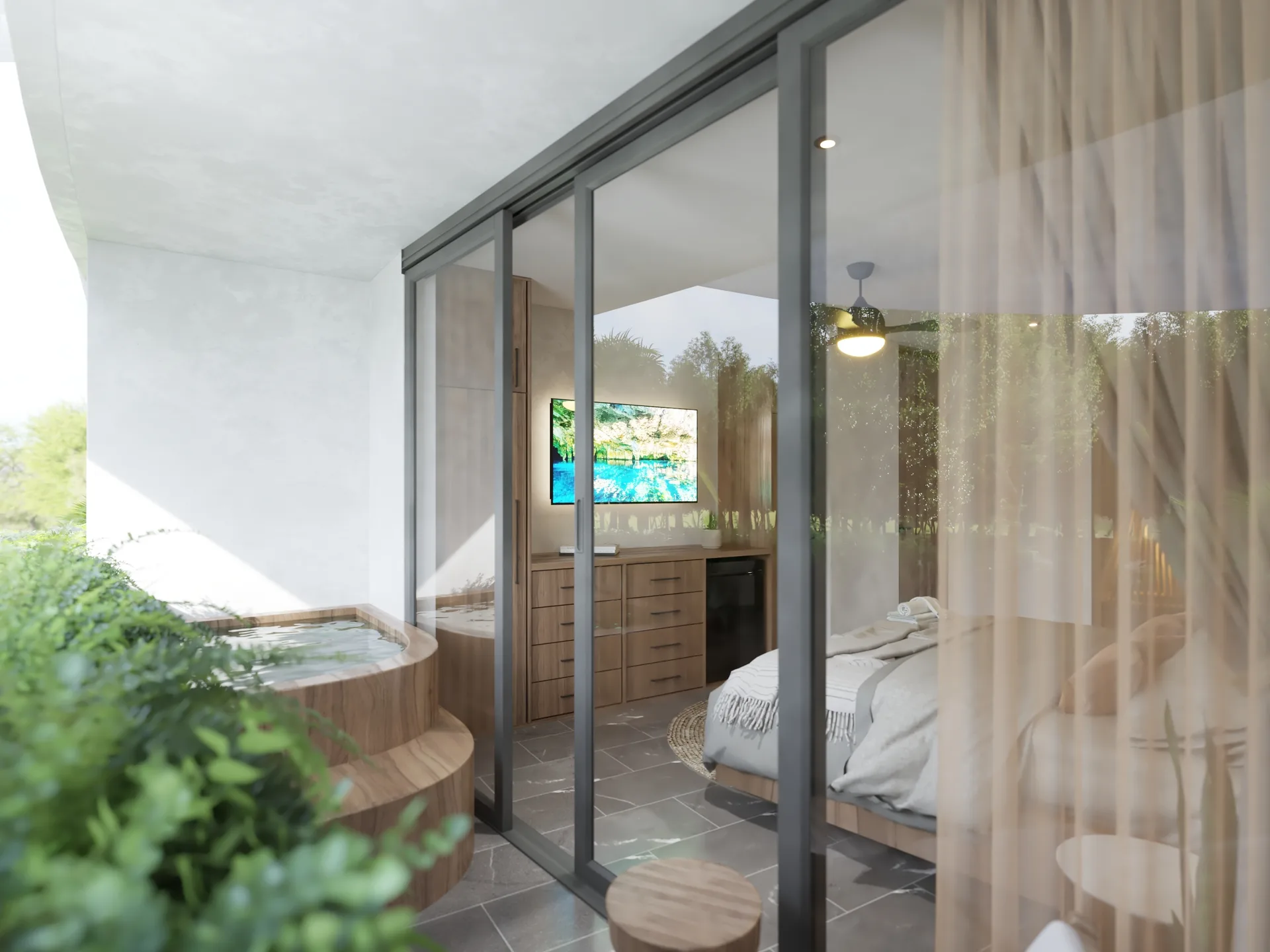 Luxury 2-Bedroom Lock-Off Apartment Near Beach with Premium Amenities in Riviera Maya