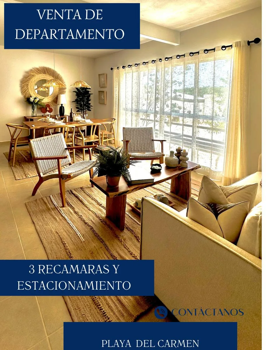 3-Bedroom Apartment with Pool, Aquapark, and Prime Playa del Carmen Location