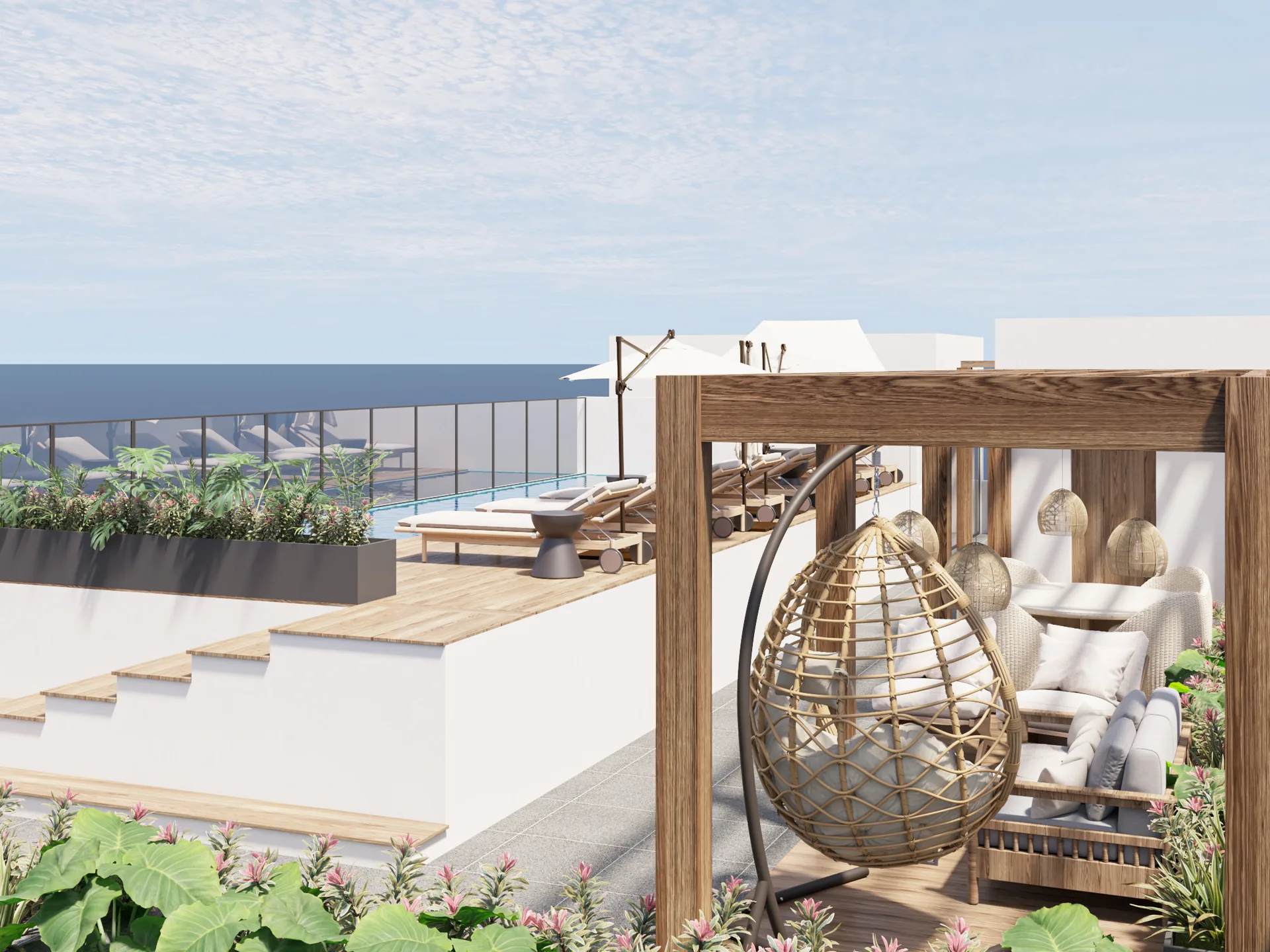 1-Bedroom Apartment with Rooftop Infinity Pool, Steps from the Beach in Playa del Carmen