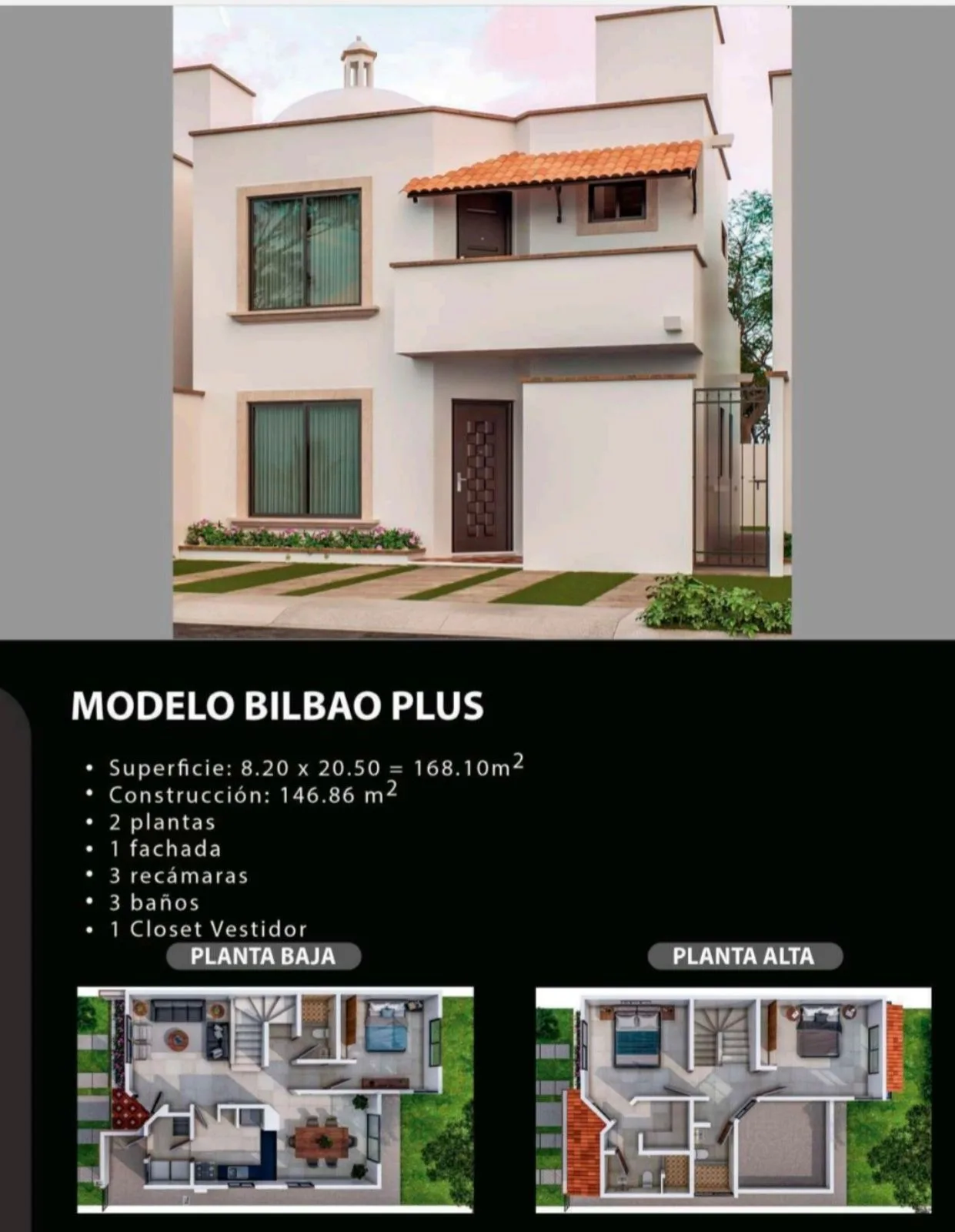 Modern Mexican-Style Pre-Sale Home with Three Bedrooms and Catalan Dome in Santa Fe's Huayacán