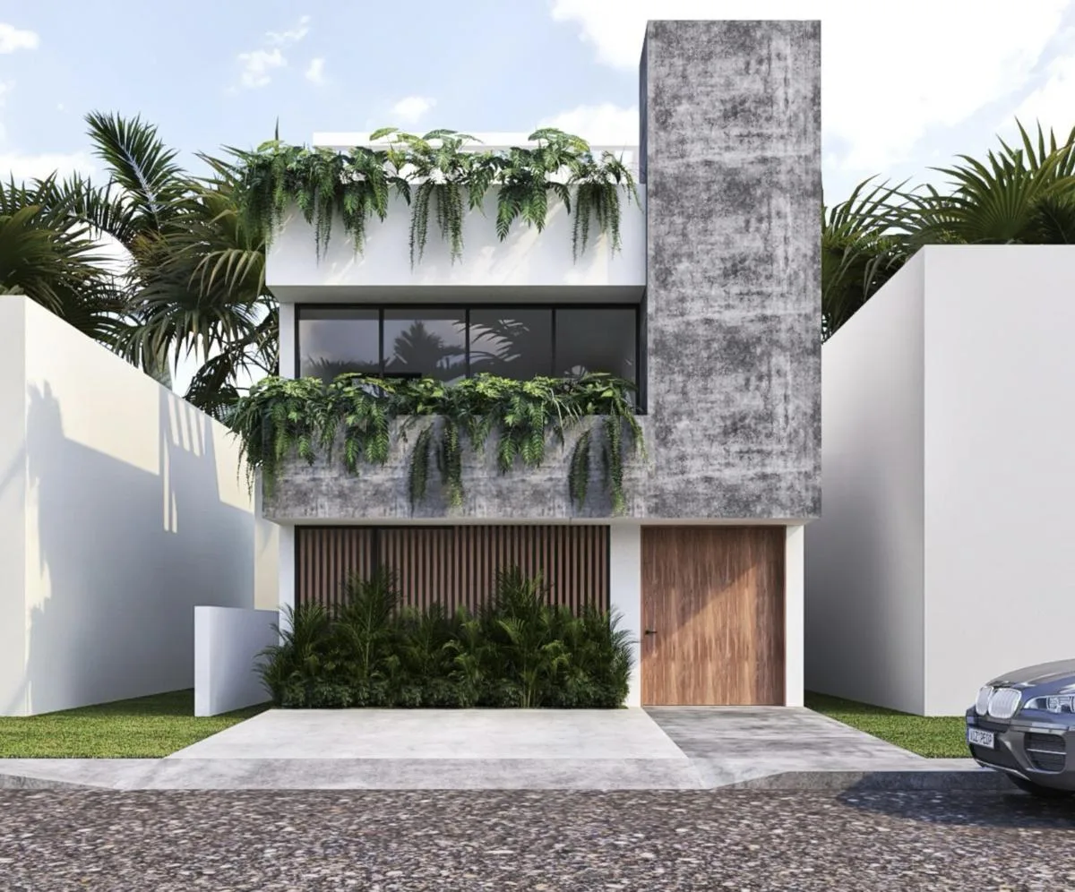 Three-Story Modern Home with Rooftop Terrace and Organic Pool in Aldea Ha, Puerto Morelos