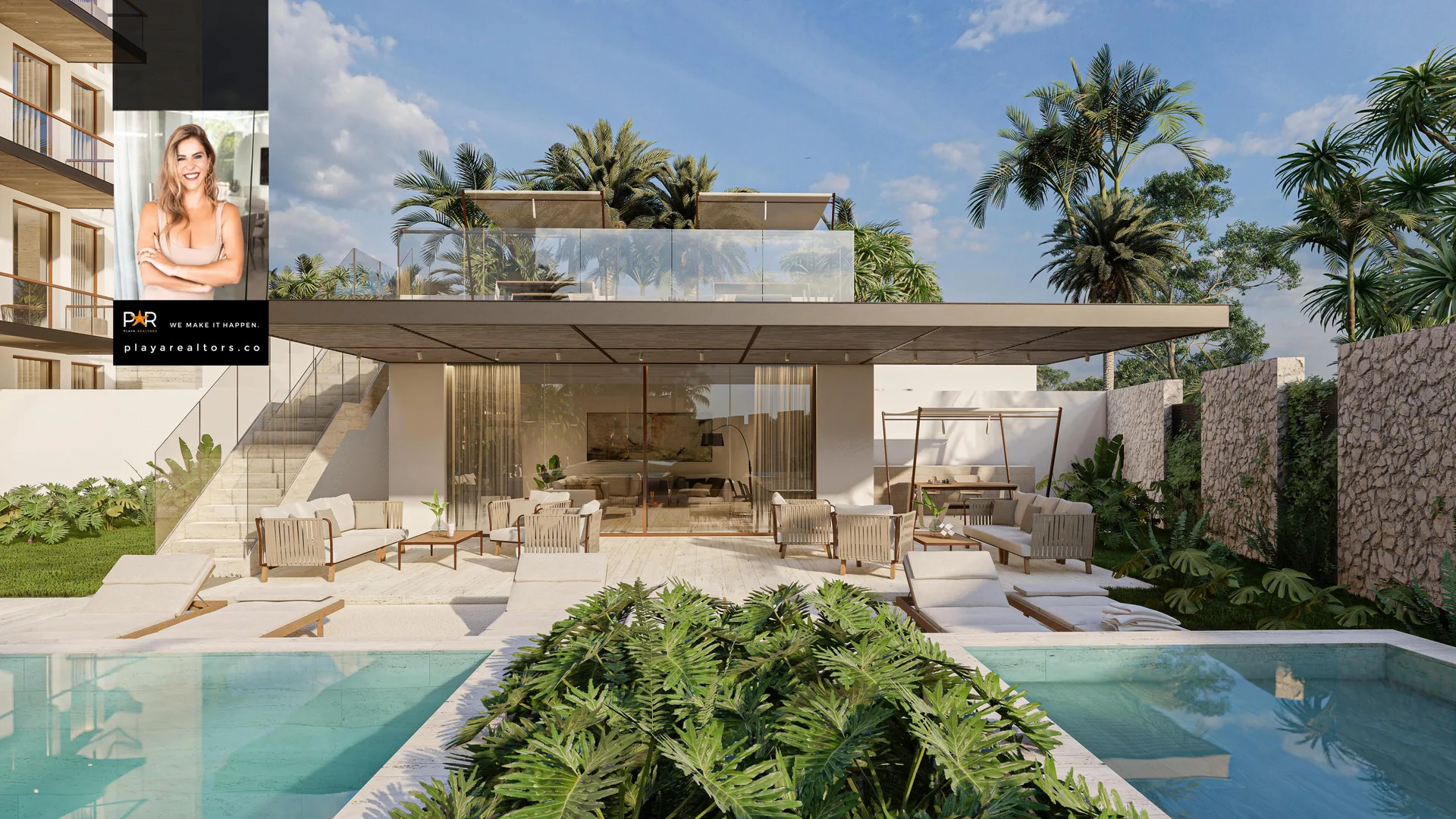 Two-Bedroom Apartment with Private Terrace and Modern Design in Cancun