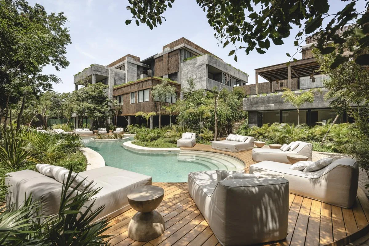 Jungle-Integrated Residential Community with Multiple Pools and Terraces in Tulum