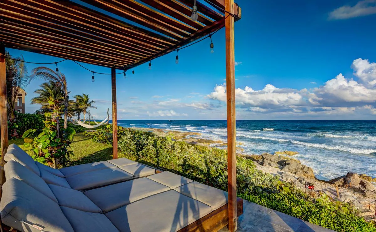 Seven-Bedroom Seaside Villa with Indoor-Outdoor Pools in Riviera Maya