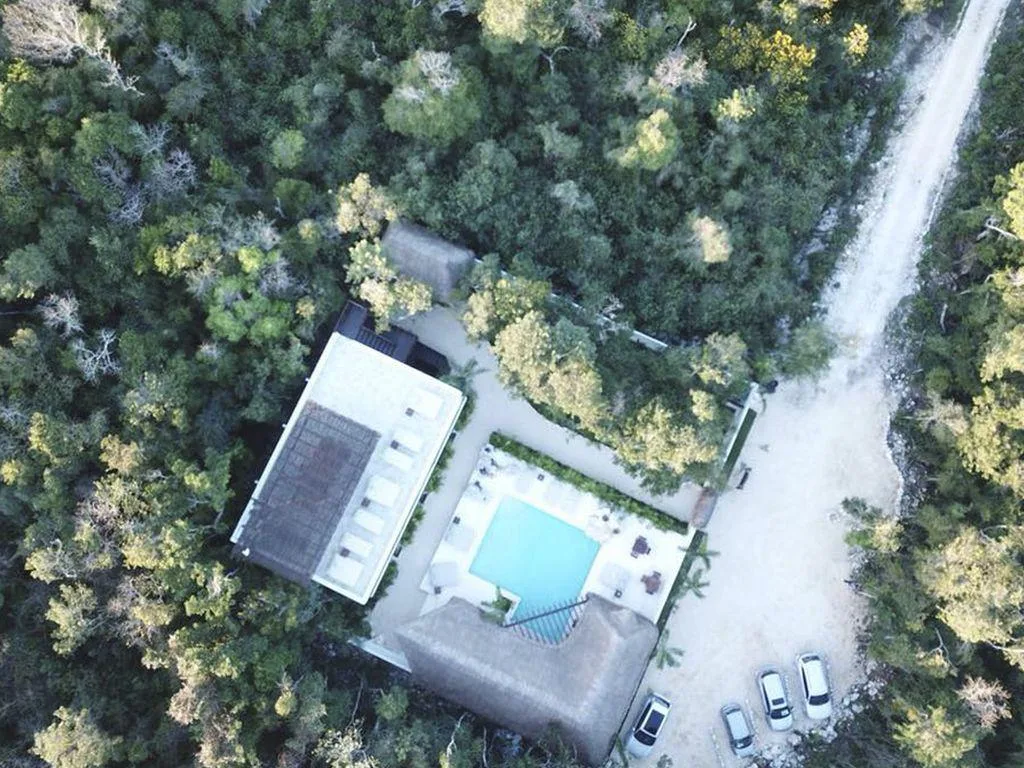 Six-Suite Villa with Private Restaurant and Jungle Setting in Chemuyil near Tulum