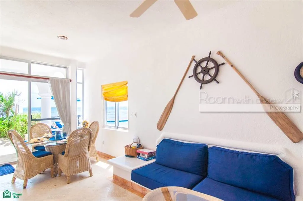 Oceanview Two-Bedroom Beachfront Condo on Half Moon Bay, Akumal