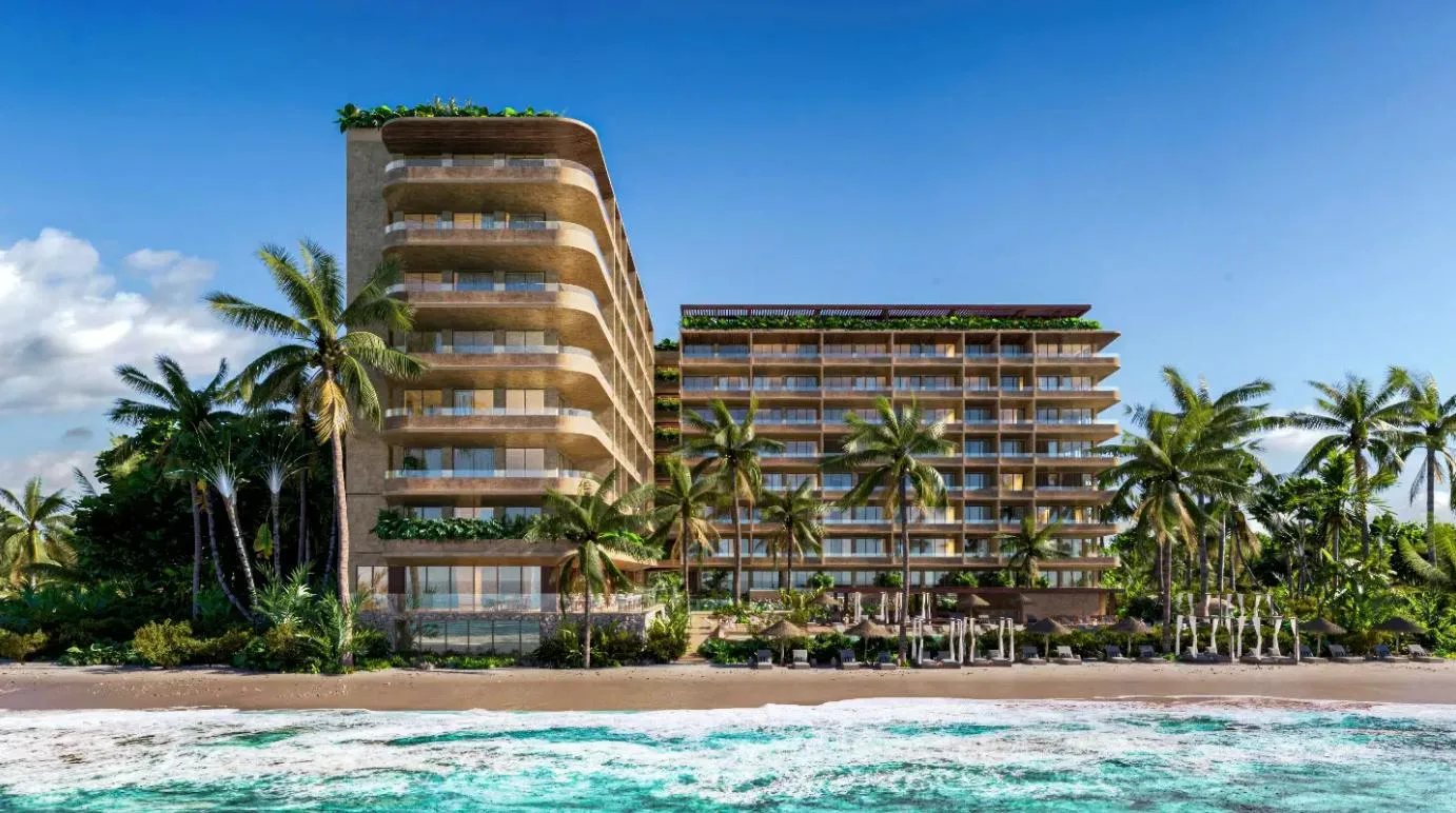 Luxury 3-Bedroom Sea-Front Residence with Hotel Services in Puerto Morelos, Riviera Maya