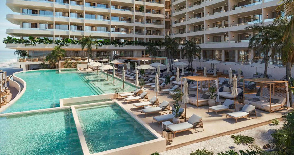 Oceanfront 1-Bedroom Residence with Hotel Services in Puerto Morelos, Riviera Maya