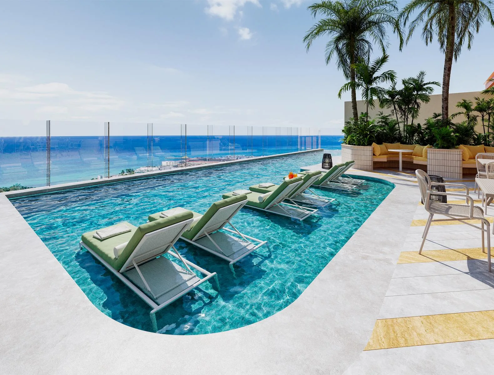1-Bedroom Apartment in Heart of Playa del Carmen with Sky Bar and Infinity Pool