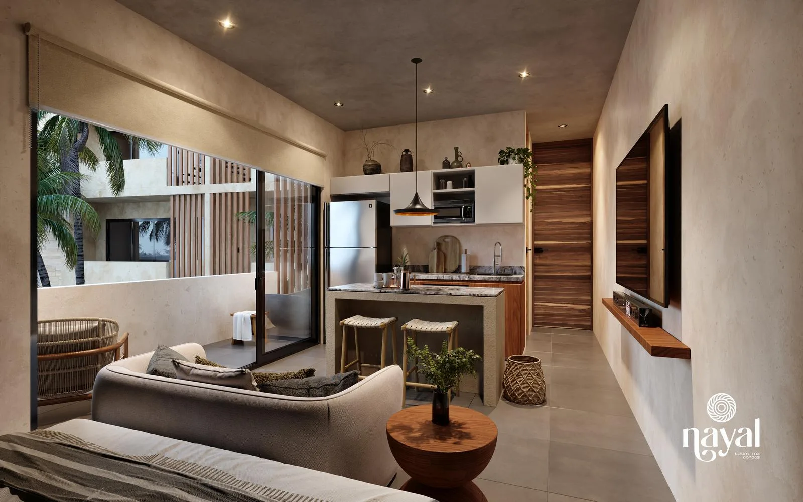 Penthouse Studio with Pool and Yoga Area in Tulum