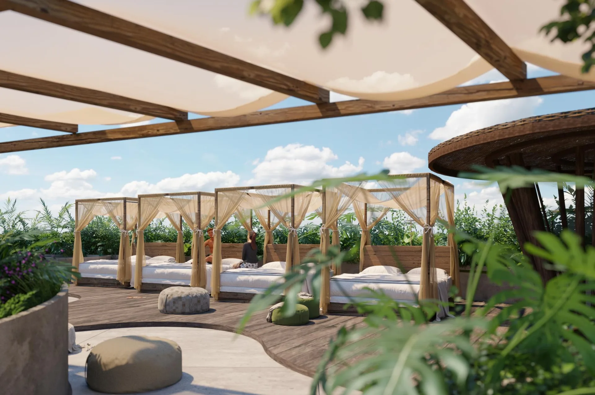 Three-Bedroom Apartment with Private Jacuzzi and Biophilic Design in Tulum