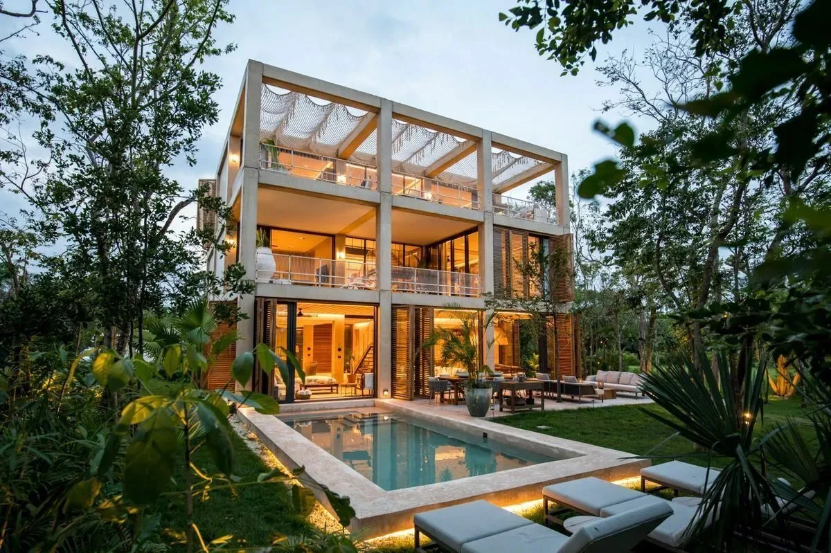 Luxury Five-Bedroom Villas with Private Pool on Golf Course in Playa del Carmen's Corasol