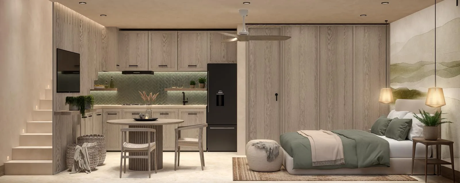 Modern 82 sq m Studio PH with Pool and 24/7 Security in Tulum