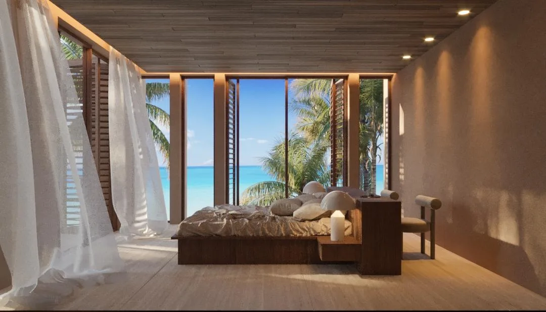 Seafront 4-Bedroom Villa in Tulum with Private Beach and Comprehensive Amenities