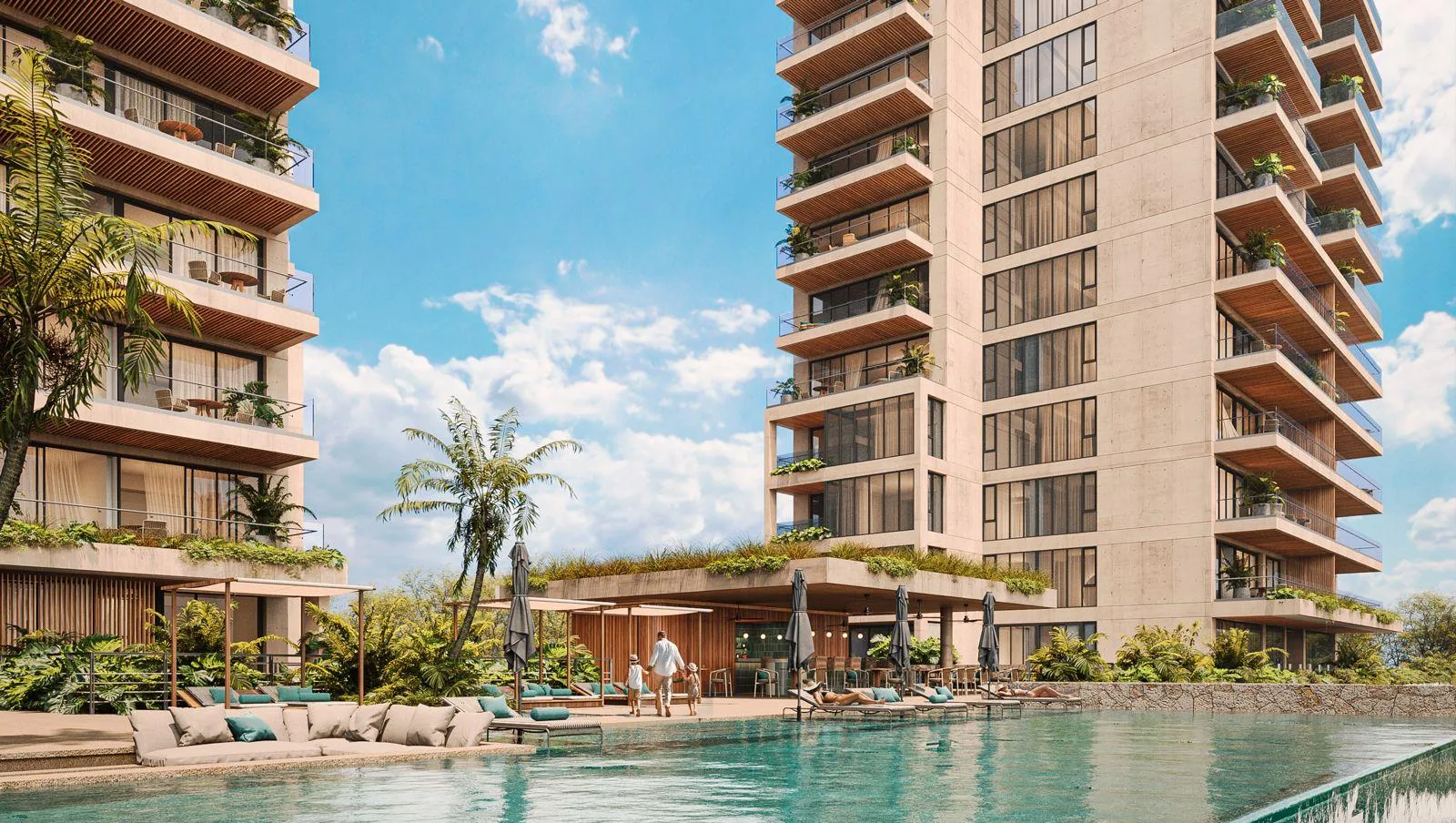 Three-Bedroom Apartment with Pool and Paddle Court in Cancún, Close to Beach