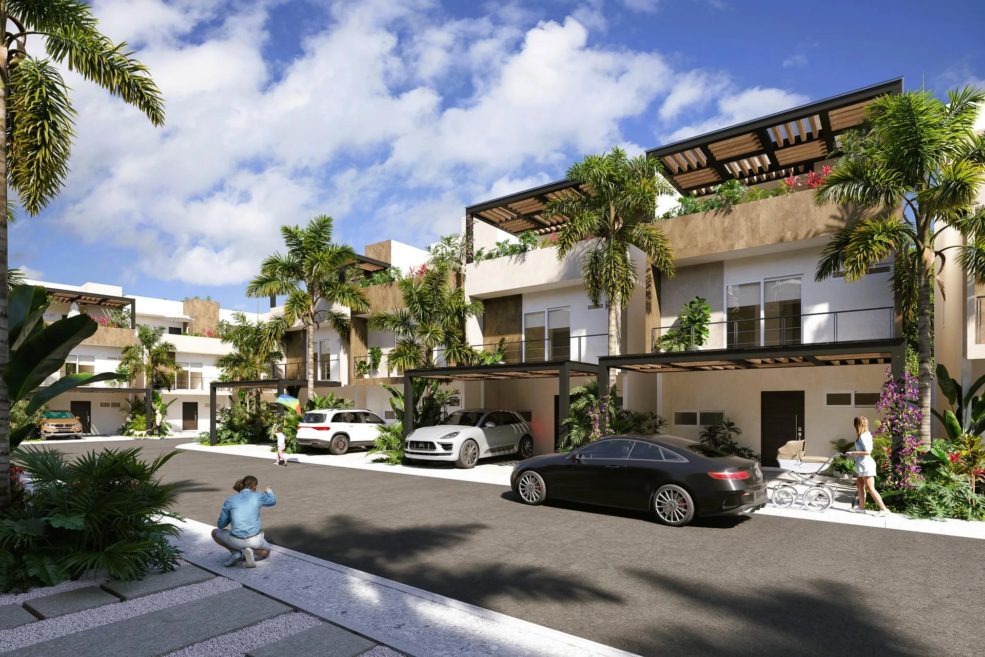 Modern Four-Bedroom Home with Private Roof Garden in Playa del Carmen