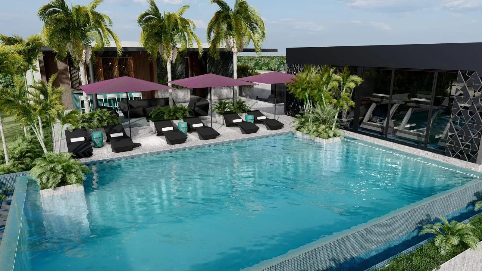 Modern 1-Bedroom Loft Apartment with Pool and Gym in Playa del Carmen