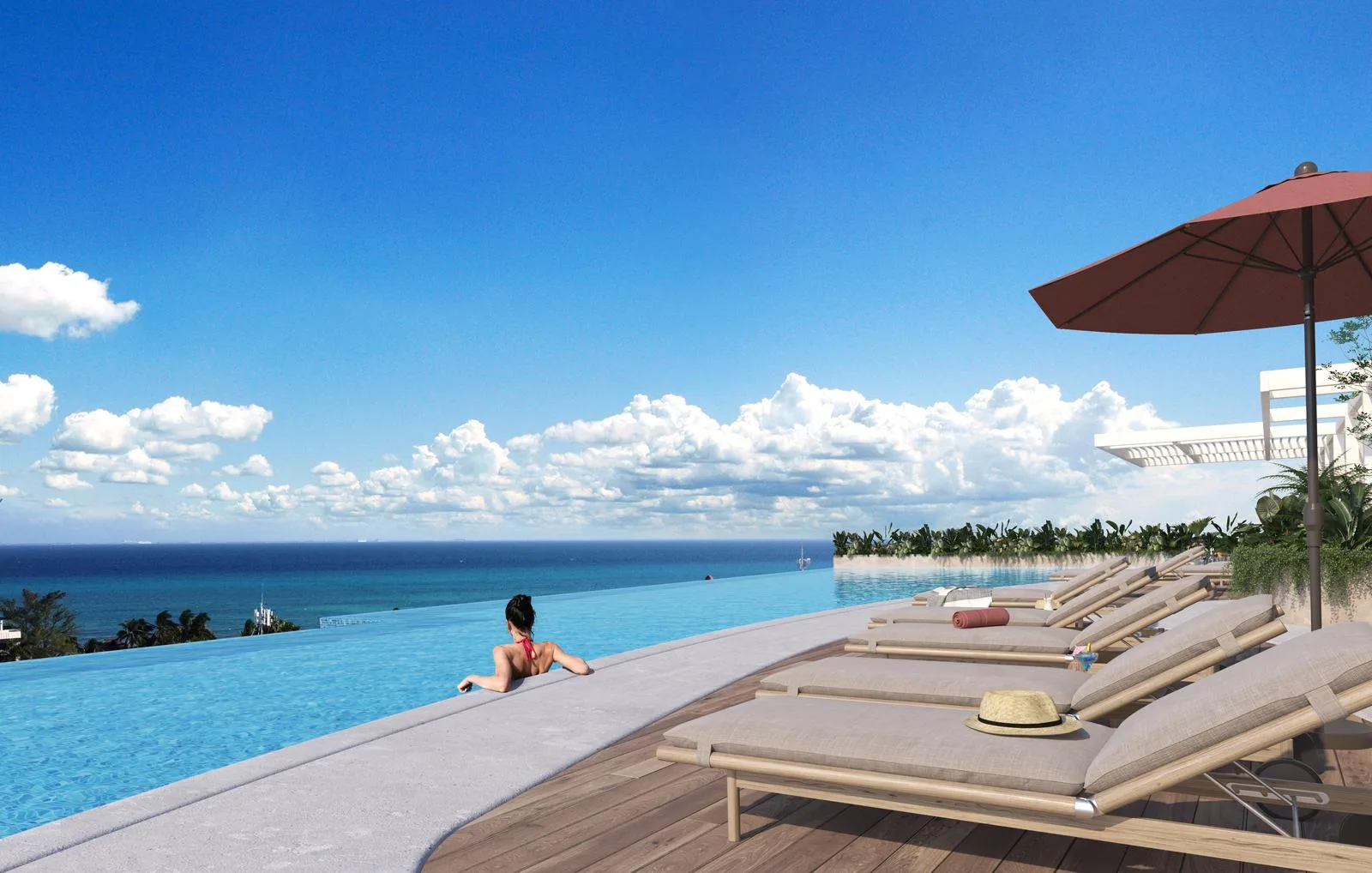 Contemporary Condo Development with Sea Views and Rooftop Infinity Pool in Playa del Carmen