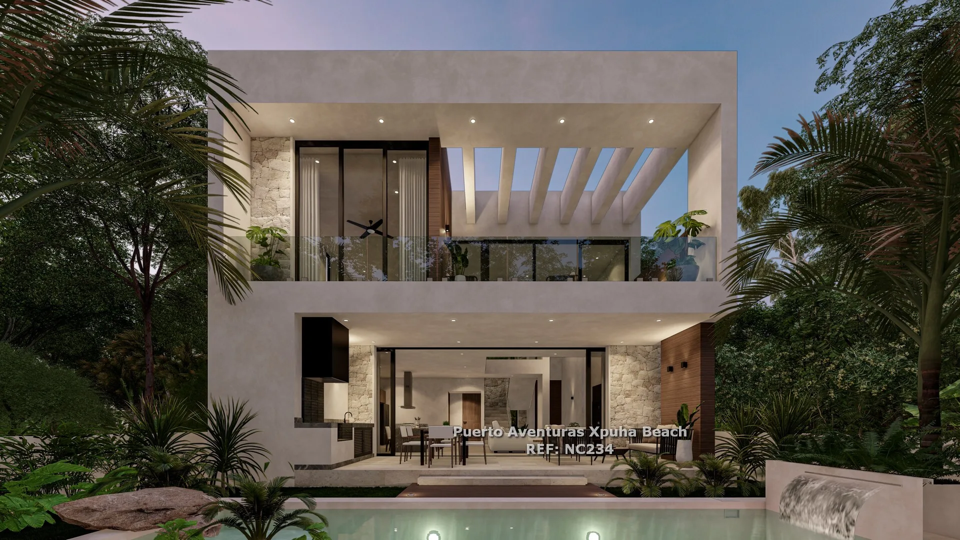 Luxury Three-Bedroom Villa with Pool in Private Xpuhá Beach Community